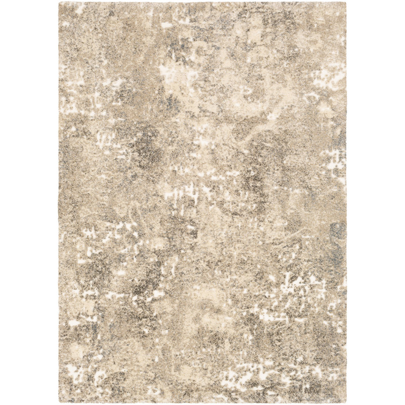Williston Bartol Abstract Beige/Ivory/Blue Area Rug & Reviews